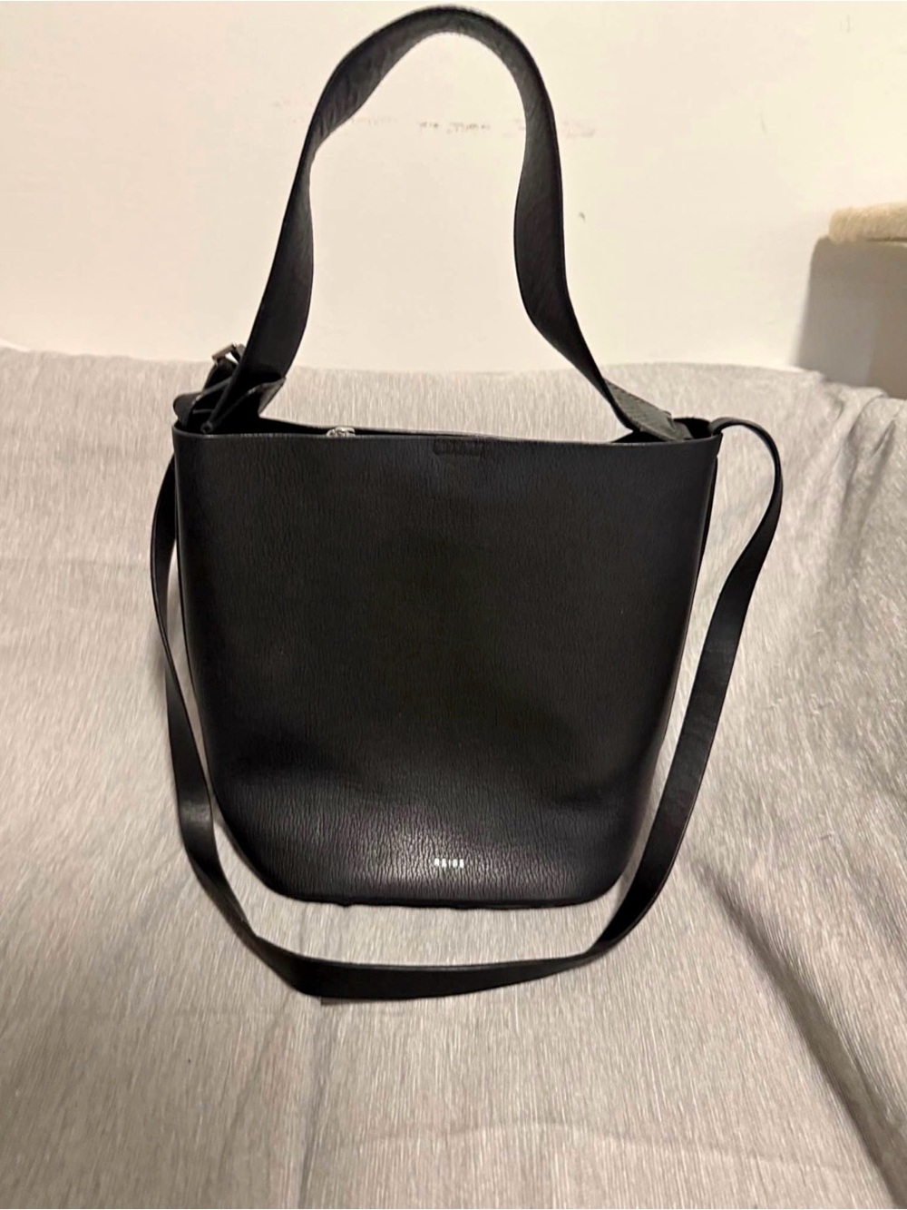Reiss Black Leather Bucket Bag - Classic Everyday Tote